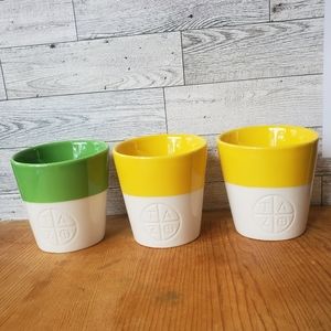 Starbucks Tazo tea no handle slant top mugs